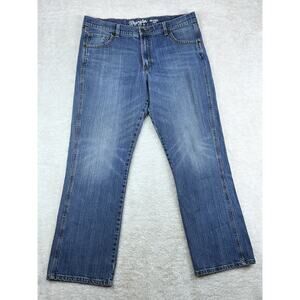 Wrangler Retro Relaxed Bootcut Jeans Mens 38x34 Blue Denim Cotton Western Cowboy